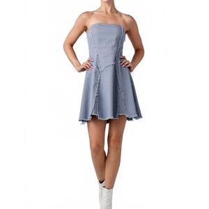 NEW BABY PINK mini dress in blue